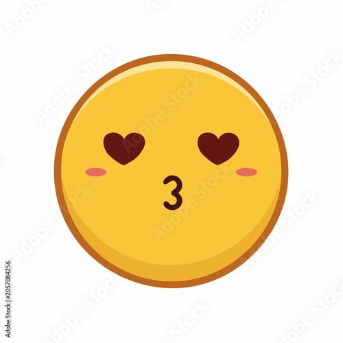 Kissing Emoji with Heart Eyes