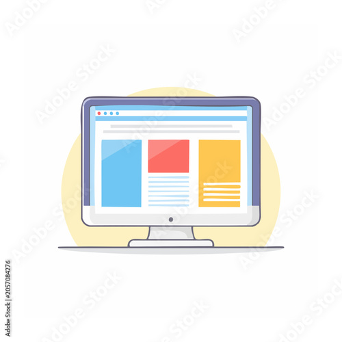 Minimalist white tablet computer front view