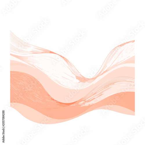 Orange paper crane on white background