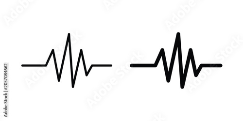 Obraz na plátně Pulse icon line and fill concepts