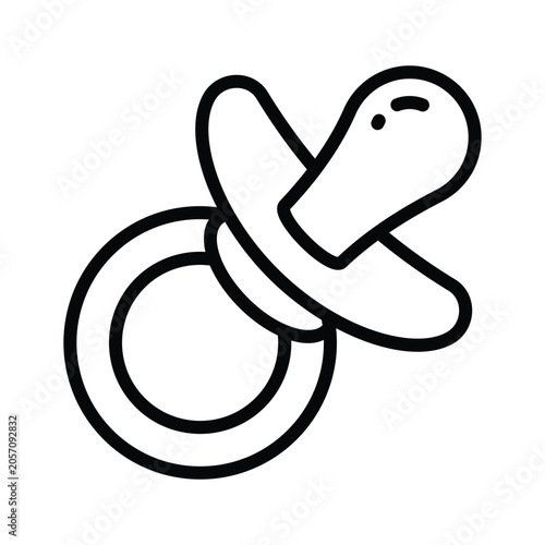 Foto Well crafted baby pacifier line icon for soothing infant care designs