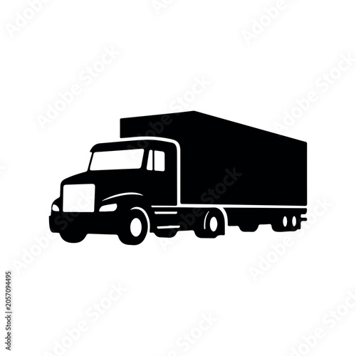 Clean Truck Cargo Transport Vector Icon