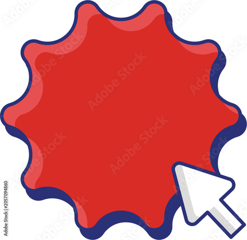 Red Glossy Button