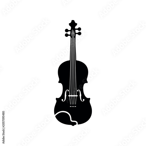 Clean Violin Classical Instrument Vector Icon