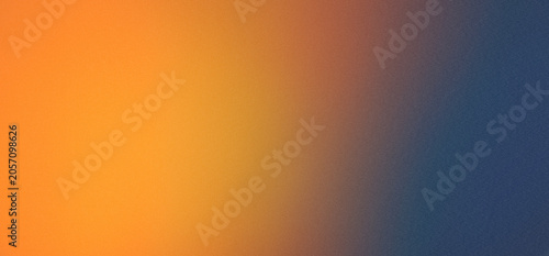 Tangerine and Navy Blue grainy color gradient background retro noise texture effect web banner header backdrop design 