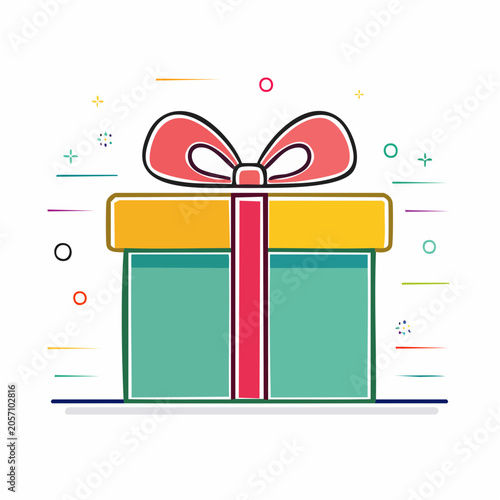 Gift Box with Ribbon and Bow