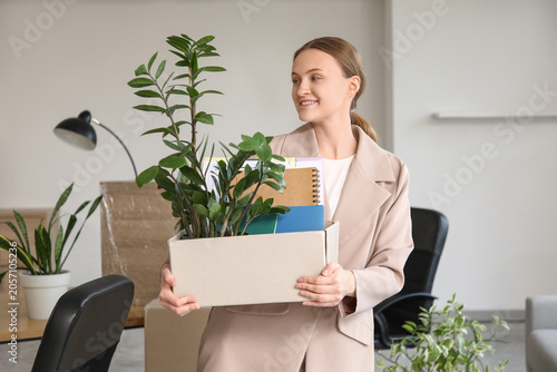 Smiling young businesswoman...