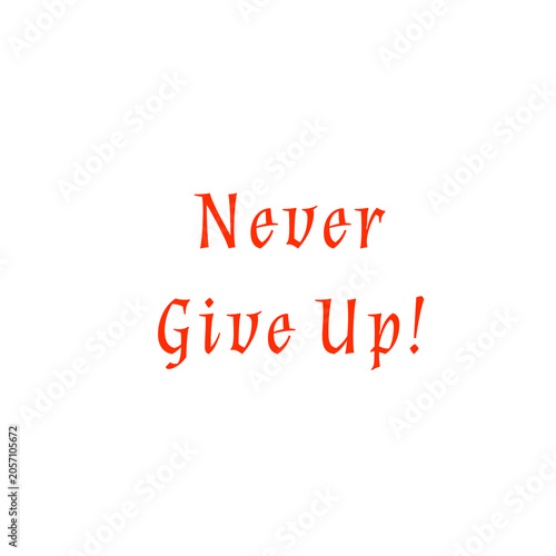 Foto Never Give Up!