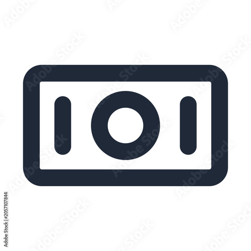 Fotografie Banknote line icon, finance outline symbol