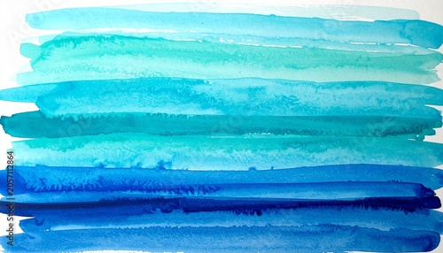Blue watercolor brushstrokes gradient calm fluidity