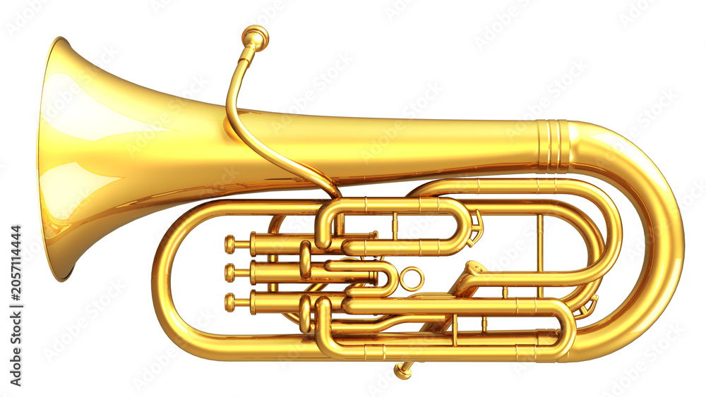 Obraz premium euphonium ユーフォニアム 3DCGレンダリング画像 透過png