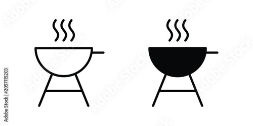 Tableau sur toile Grill icon