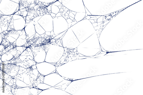 Abstract Dark Blue Organic Web Network Pattern on transparent Background