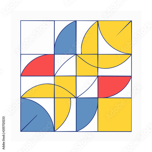 Geometric pattern with circles and shapes