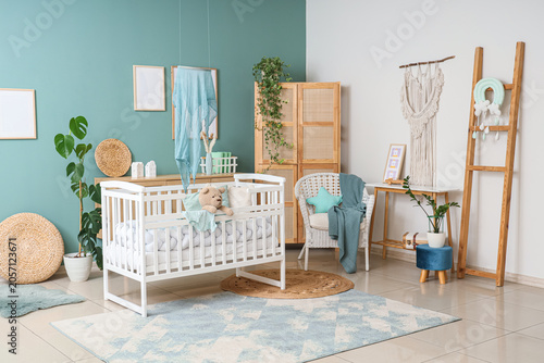Modern nursery room interio...