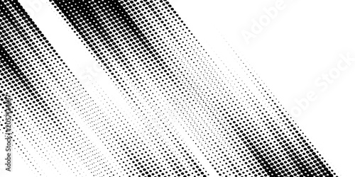 Tableau sur toile Dots halftone white and blue color pattern gradient grunge texture background