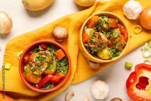 Hearty beef stew with potat...
