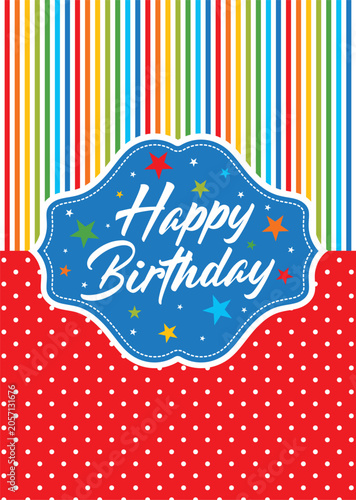 cute birthday greeting card design