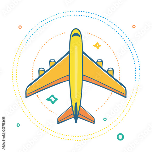 Yellow paper airplane flying toward target