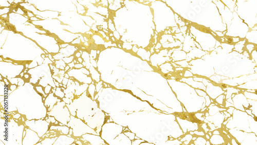 Fotografía Gold veined marble pattern with a white background showcasing a natural stone te