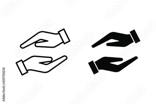 Handshake agreement vector illustration line art minimalist style