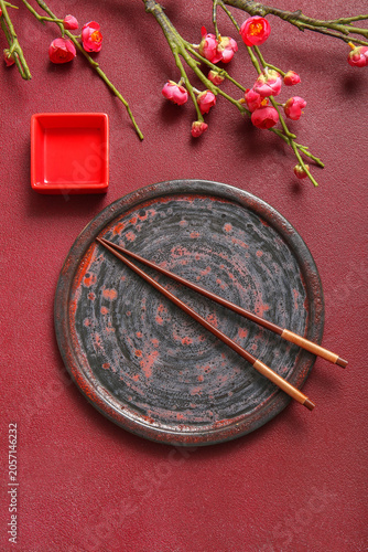 Asian cuisine dining setup ...