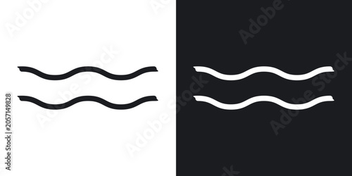 Fotografie Approximately equal icons vectors in solid black and white style