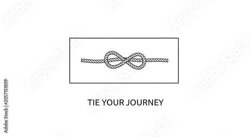 Figure Eight Knot on Rope - Tie Your Journey Concept