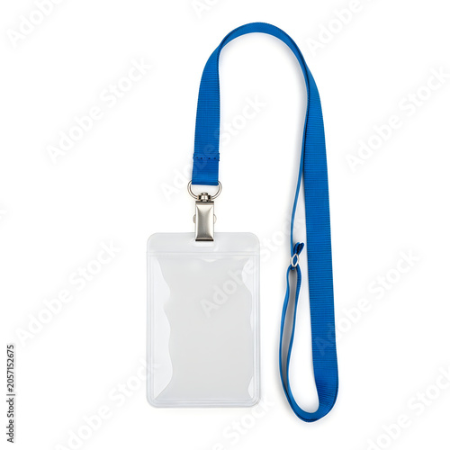 Blue lanyard with metal carabiner