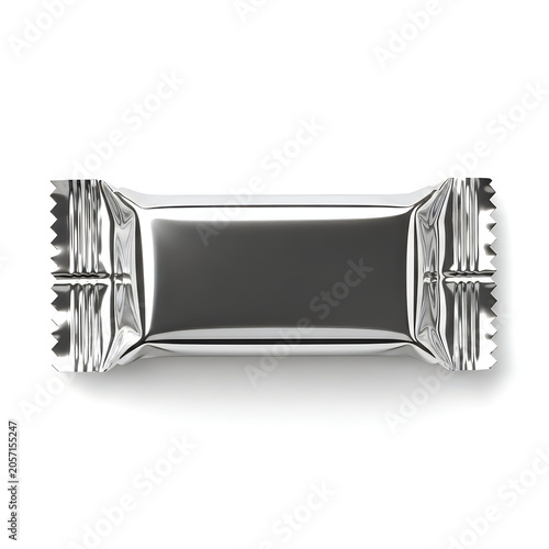 Foil wrapped chocolate bar isolated