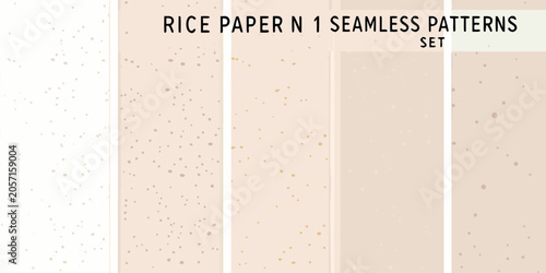 Foto Rice Paper Texture Patterns Set Neutral Toned Vector Illustration