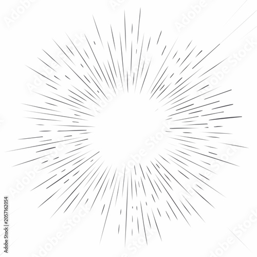 Dynamic radial lines burst illustration for impactful design elements and creative projects