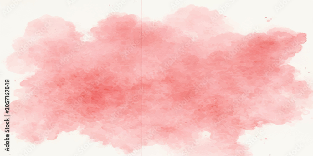 Obraz premium Abstract red watercolor splash texture resembling a cloud or a smoke cloud, perfect for backgrounds and graphic design elements.