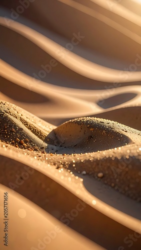 A serene desert landscape with undulating sand dunes