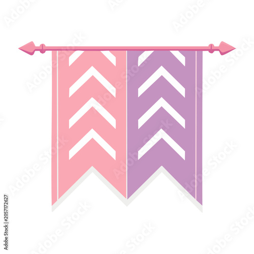 Pink and purple abstract ribbon vector