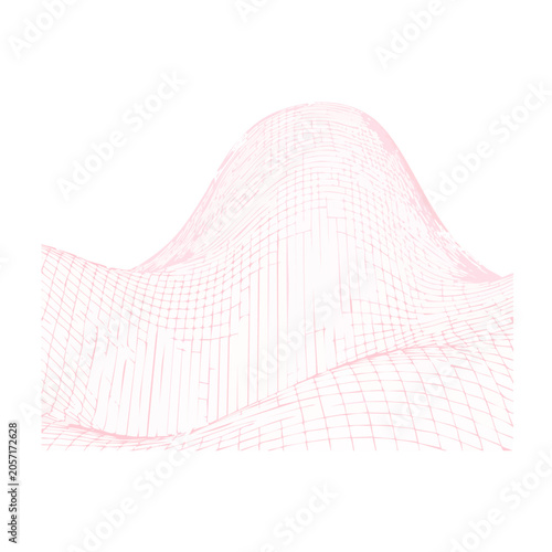 Minimalist pink and white umbrella line art