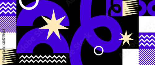 Abstract flat geometric design suitable for backgrounds, flyers, posters, banners, etc.