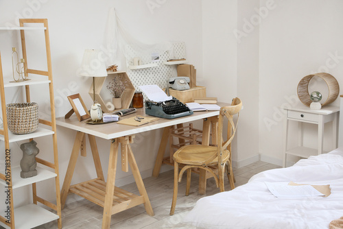 Cozy home office workspace ...