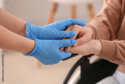 Medical professional in blu...