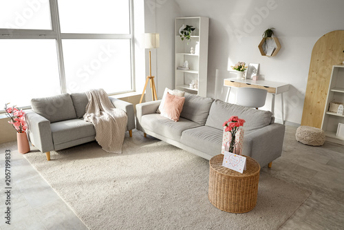 Interior of living room dec...
