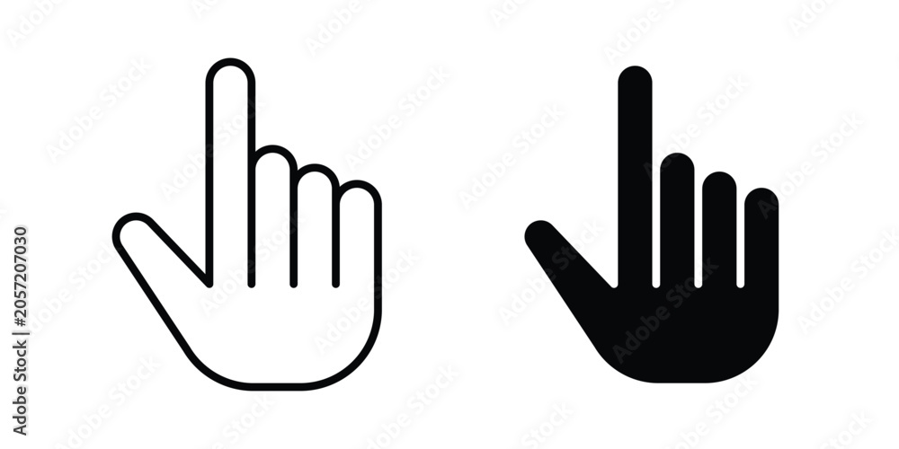 Fototapeta premium Pointing hand icon. Symbols for Graphic Designs