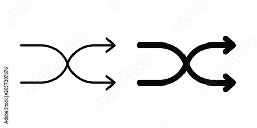 Foto Shuffle icon. Symbols for Graphic Designs