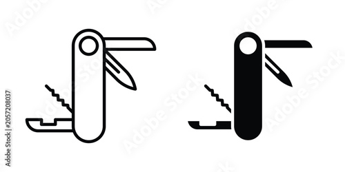 Tableau sur toile Swiss Knife icon. Symbols for Graphic Designs