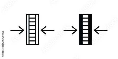 Bild auf Leinwand Thickness icon. Symbols for Graphic Designs