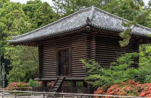 wooden Storehouse at Toshodaiji Temple in Nara Japan