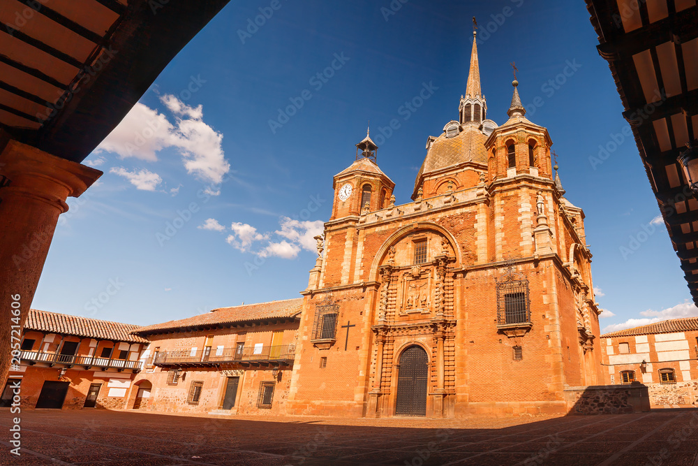 Naklejka premium Panoramic View of Plaza Mayor and Cristo del Valle Church