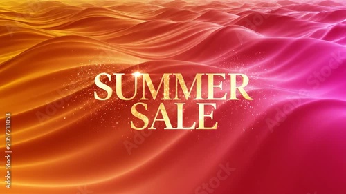 Summer sale gradient waves animation