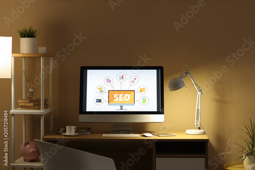 Computer screen with abbrev...