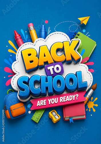 Back to school colorful celebration banner and Back to School 2026, Back to School Poster Design 2026, School Admission