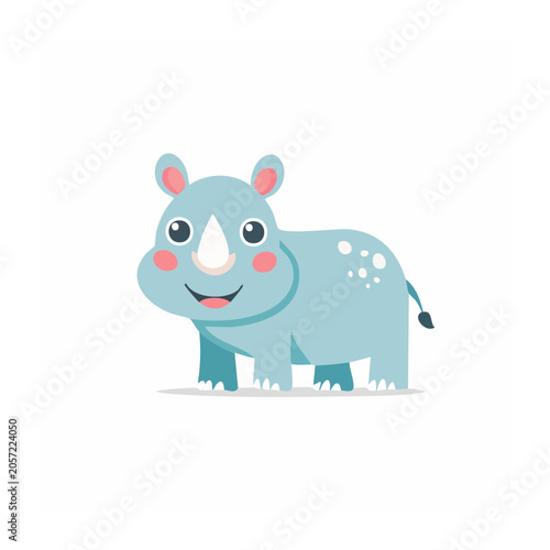 Cartoon penguin with ice and snowflakes